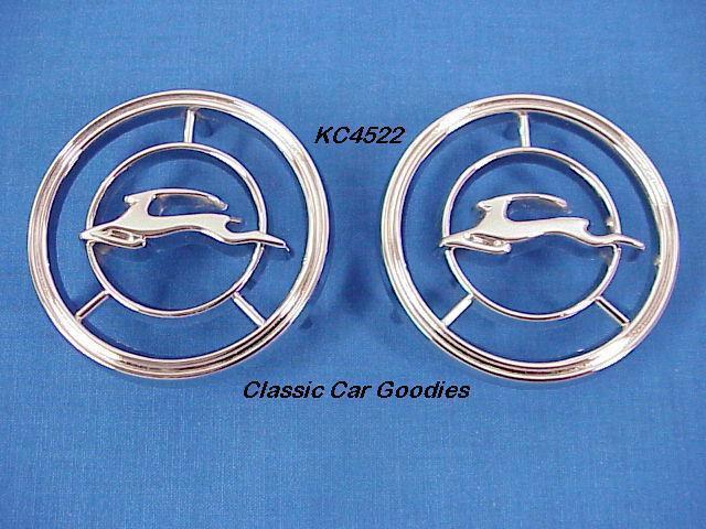 1965-1966 chevy impala front fender emblems (2) new!