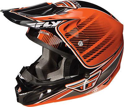 Fly-racing kinetic pro trey canard motocross helmet,orange/black,small/sm