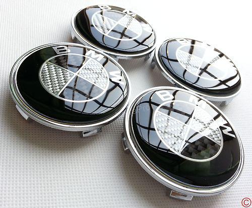 4pcs a set of new black carbon fiber wheel hub caps emblems badges for bmw