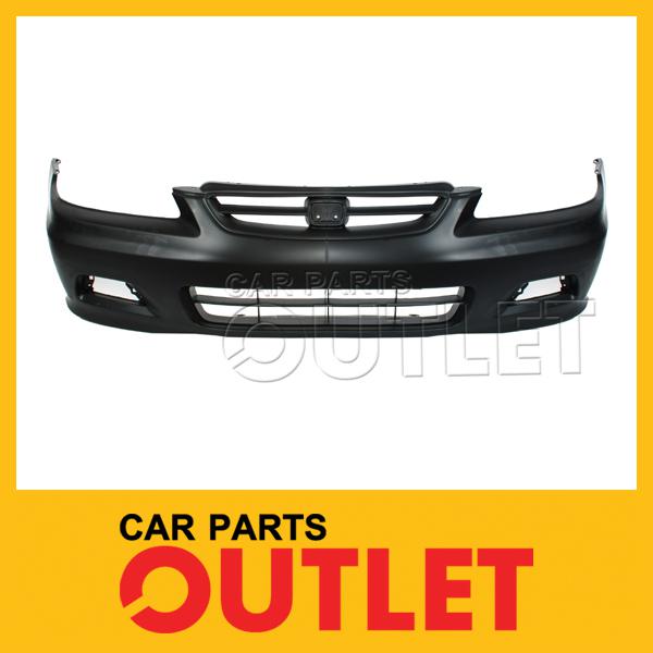 01-02 accord coupe front bumper cover 2dr mat black facial plastic fog lamp hole