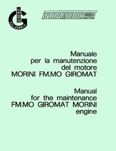 Gloria intramotor manual - fm mo giromat morini engines