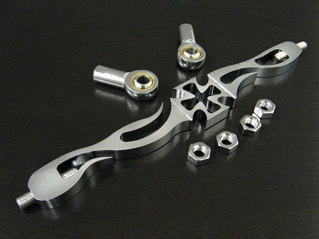 Chrome cross shift linkage for harley softail dyna glide road king touring fl fx