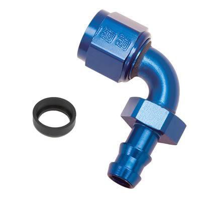 Russell 624160 hose end twist-lok 90 deg -6 an hose to female -6 an blue ea