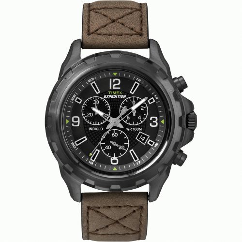 New timex t49986 expedition rugged chronograph watch - brown/black