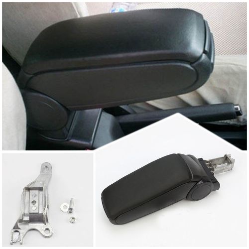 Black leather center console armrest full kit for audi 1999-2004 a6 4 door only