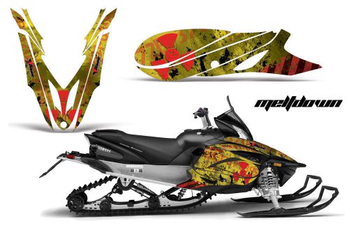 Yamaha apex graphic kit amr racing snowmobile sled wrap decal 12-13 meltdown yel