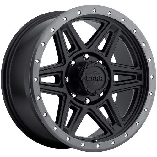 17x8.5 black gear alloy endurance 5x5 +0 wheels trail grappler tires