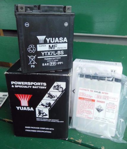Yuasa ytx7l-bs 49-1957 battery power sports new atv dirt bike 4wheeler