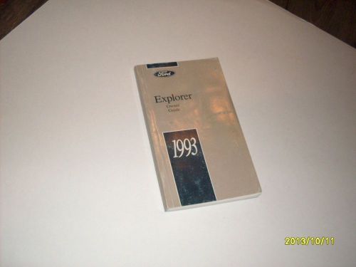 1993 ford explorer owners manual owner&#039;s guide book original 1st printing