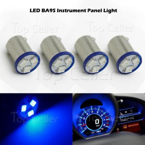 4pcs blue ba9s led light bulbs for ford 1-smd 2835  lamp instrument panel clock