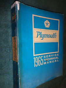 1965 plymouth shop manual / shop book / orig. belvedere valiant fury signet cuda