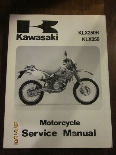 Genuine kawasaki motorcycle service manual klx250r klx250 1993 &amp; 1994