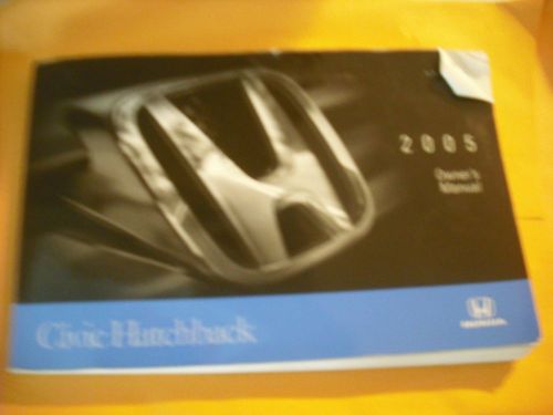 2005 honda civic  hatchback   owners manual