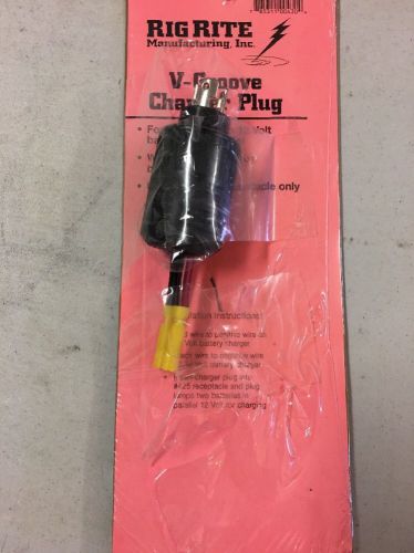 V-groove trolling motor plug-2-wire red charger plug, 10 ga. w/butt connectors