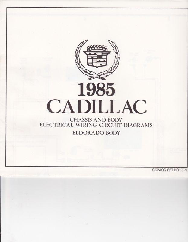 New old stock 1985 cadillac eldorado body wiring circuit diagrams