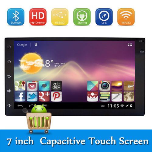 7&#034; 2din car radio android 4.4 quad core 1080p bt 3g hd 1024*600 mirror link wifi