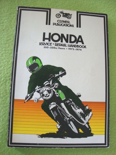 Vintage honda cb350f cb500 cb550 service repair shop manual 1972 1973 1974 mint!