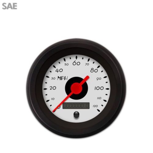 Aurora 979 speedometer -  sae deco xt ash  red vintage needles black trim rings