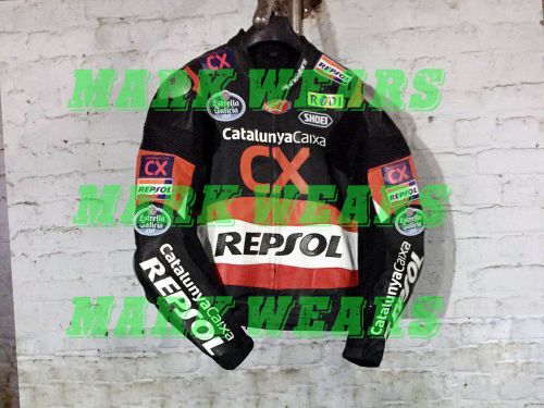 Honda repsol cx black motorcycle leather racing jacket with all sizes available