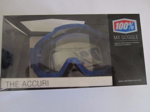 100% accuri goggle reflex blue clear 951055
