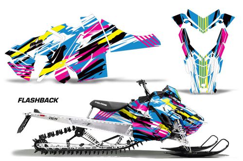 Amr racing sled wrap polaris axys sks snowmobile graphics sticker kit 2015+ flbk