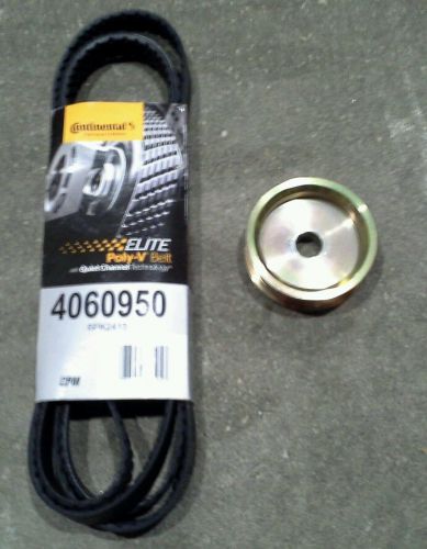 Ford mustang 3.2&#034; performance race alternator pulley + belt mach 1 cobra gt v6