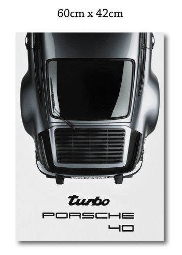 Porsche 911 turbo 40th anniversary poster print (60cm x 42cm) 930 964 993 991