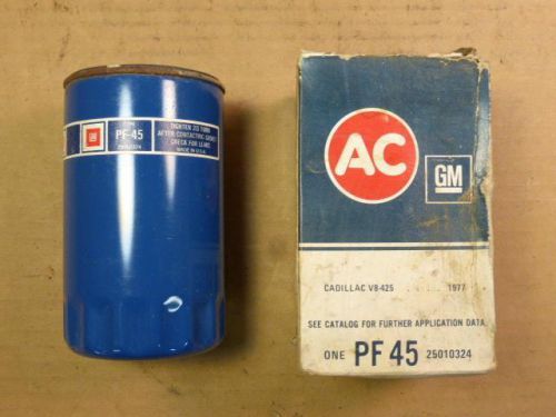 Ac pf-45 oil filter nos 25010324 cadillac v8 425