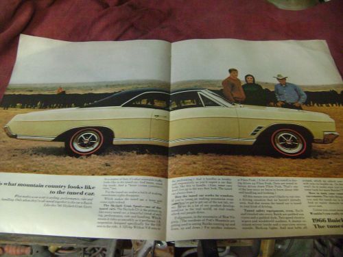 1966 buick skylark gs magazine ad /poster  20.5 x 13.5 &#034;