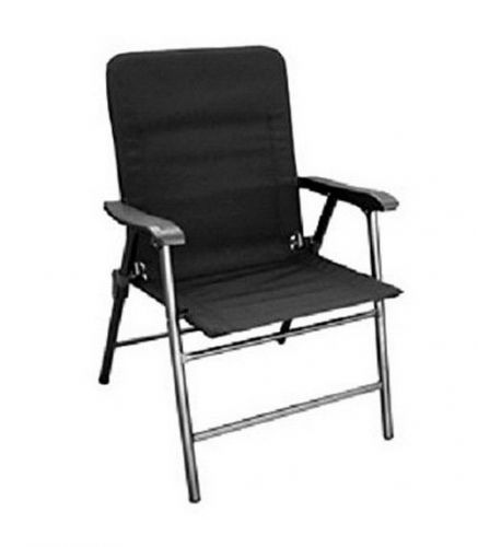 Rv trailer camper outdoor living elite folding chair black 13-3349