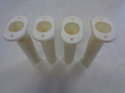 Flush rod holder set of (4) cream 8 1/4&#034; x 3 7/8&#034; x 2 3/8&#034; marine boat