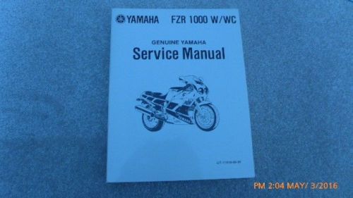 Yamaha fzr 1000 w/wc motorcycle genuine yamaha oem service manual printed 1989