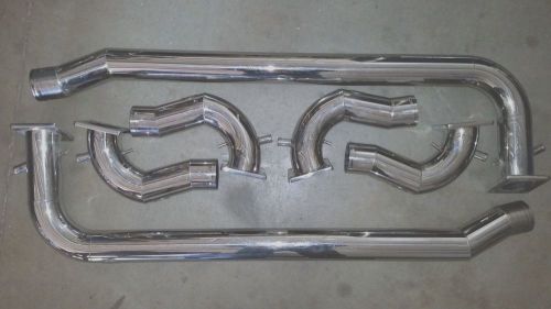 Stainless marine exhaust for triple engine set up, used