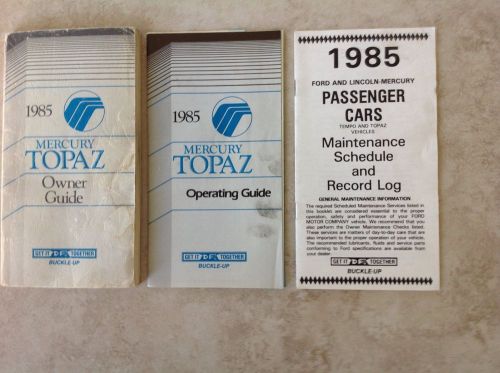 1985 topaz owners manual