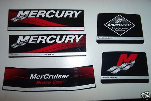 (new) mercruiser mercury bravo 1 outdrive decal sticker kit set 37-881755a00