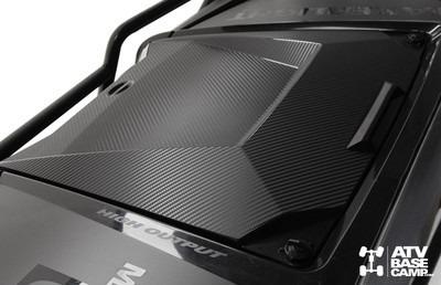 Polaris ranger rzr 3 piece hood kit - carbon fiber vinyl - reacts to light!