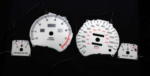 130mph white face indiglo dash glow gauge for 95-97 saturn s-series sl/sc dohc