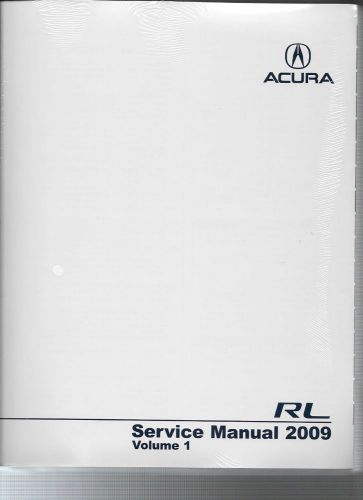 2009 acura rl service manual set ( 2 volumes)