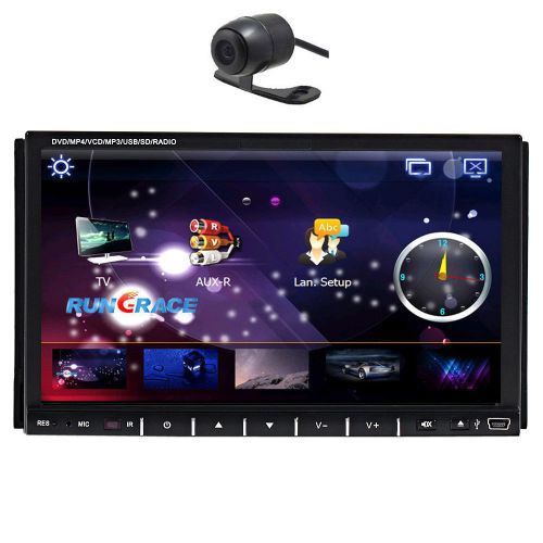 7&#034; touch screen 2 din radio stereo in dash no gps car dvd player ipod tv camera