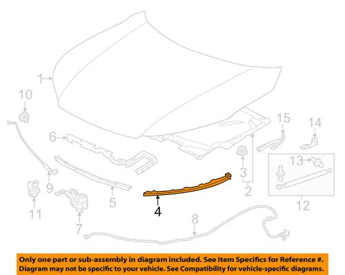 Honda oem 13-16 accord hood-side seal left 74149t2aa01