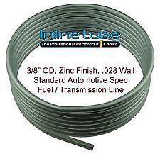 Oe zinc automotive steel brake fuel transmission line tubing 3/8&#034; od coil roll