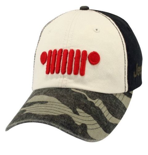New jeep wrangler or wrangler unlimited sportsman&#039;s grille &amp; camo hat cap!