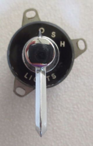 Jaguar xke e-type &amp; 3.8s headlamp switch #34382 w/escutcheon &amp; lever used oem