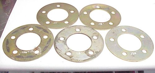 5 zinc plated steel 5 x 5 wheel spacers 086&#034;-.113&#034;-117&#034;-.118&#034;-.120&#034; thick nascar