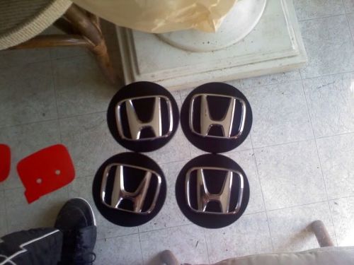 Honda wheels center caps black .new