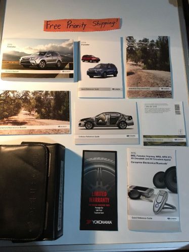 2015 subaru forester owners manual w/case. #0123 free priority shipping!