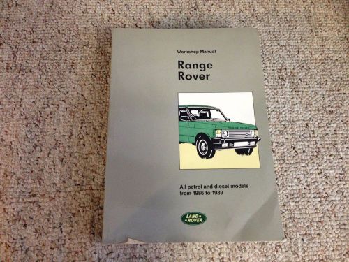 1986-1989 land rover range rover service repair manual 3.5l v8 2.4l diesel 87 88
