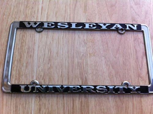 Used license plate frame / wesleyan university