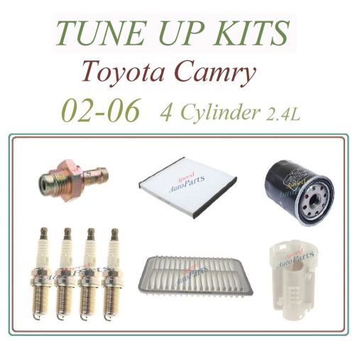 Tune up for toyota camry 02-06 2.4l4: spark plug air cabin fuel &amp; oil filter pcv