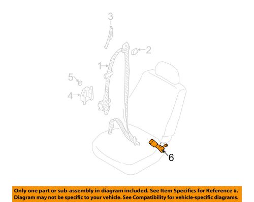 Kia oem 07-09 sorento front seat belts-buckle left 888303e600wk